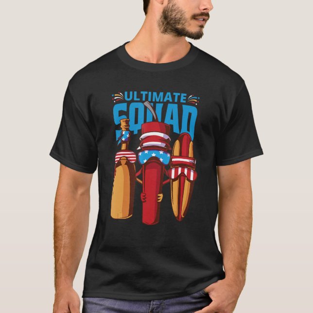Camiseta Fiesta En Eeuu Hot Dog Love Usa Cuarto De Ju (Anverso)