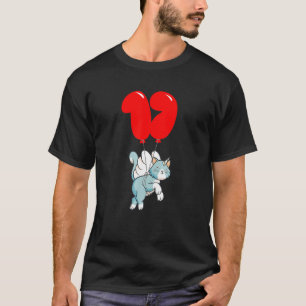 Camiseta Fiesta en globo de niños de cumpleaños 17 H de gat
