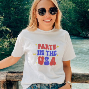 Camiseta Fiesta en los Estados Unidos: el azul rojo blanco 