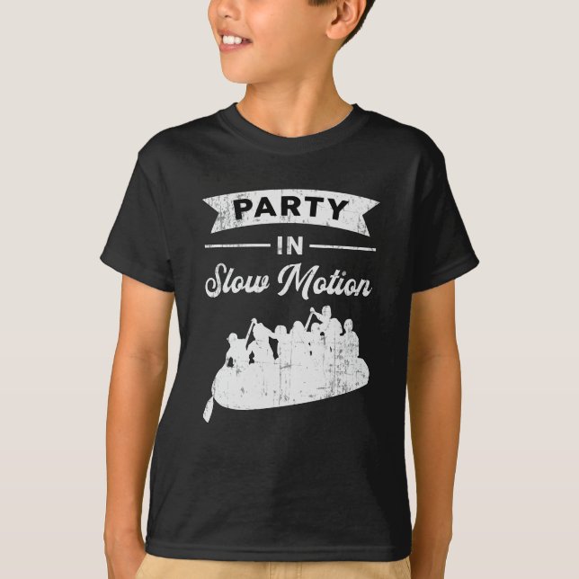 Camiseta Fiesta En Movimiento Lento Canoa Bote Funny (Anverso)