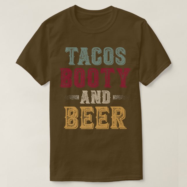 Camiseta Fiesta En Problemas De Guay De Mens Tacos Booty Y  (Diseño del anverso)