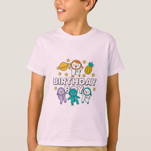 Camiseta Fiesta Espacial del Niño Cumpleañero