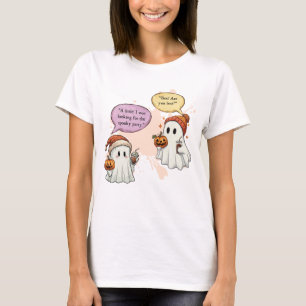 Camiseta Fiesta Espeluznante Hermosa Fantasma Halloween Cut