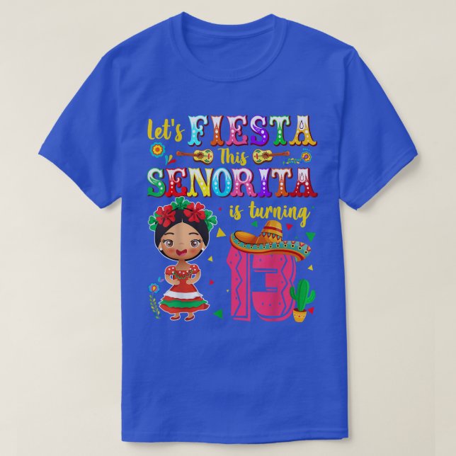 Camiseta Fiesta, esta señorita cumple 13 años mexicana 1 (Diseño del anverso)