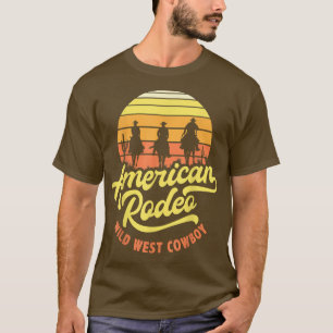 Camiseta Fiesta estadounidense de Rodeo Wild West Cowboy, v
