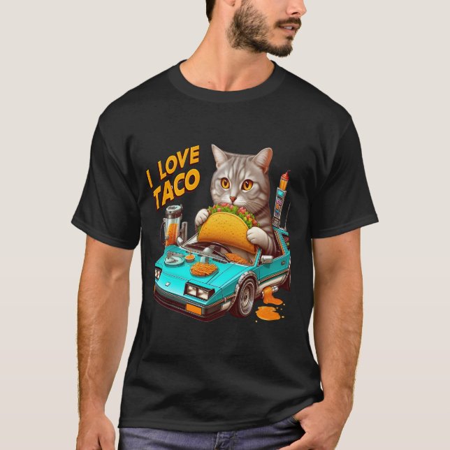 Camiseta Fiesta felina que amo el taco (Anverso)