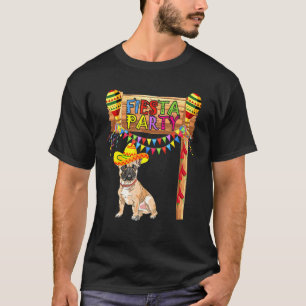 Camiseta Fiesta Fiesta Bulldog francés mexicano Cinco De Ma