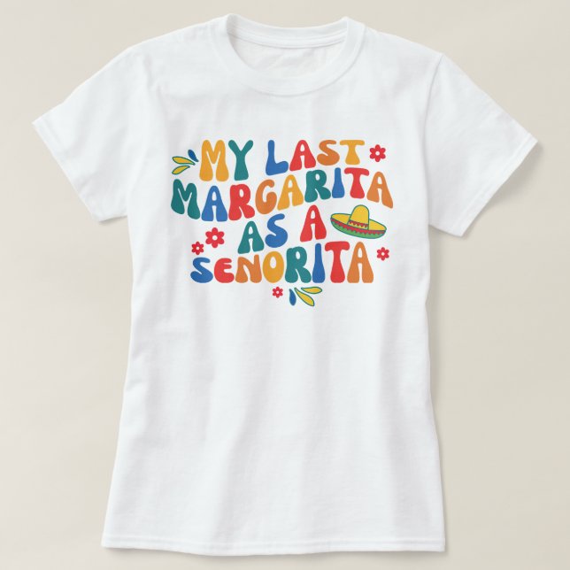 Camiseta fiesta final de soltera groovy cinco de ma (Diseño del anverso)