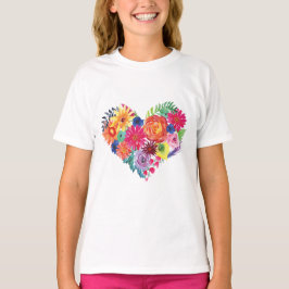 Camiseta Fiesta floral acuarela