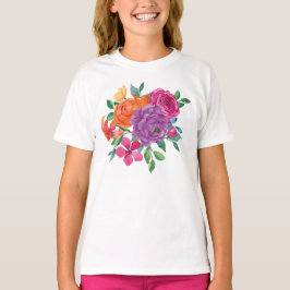 Camiseta Fiesta floral acuarela