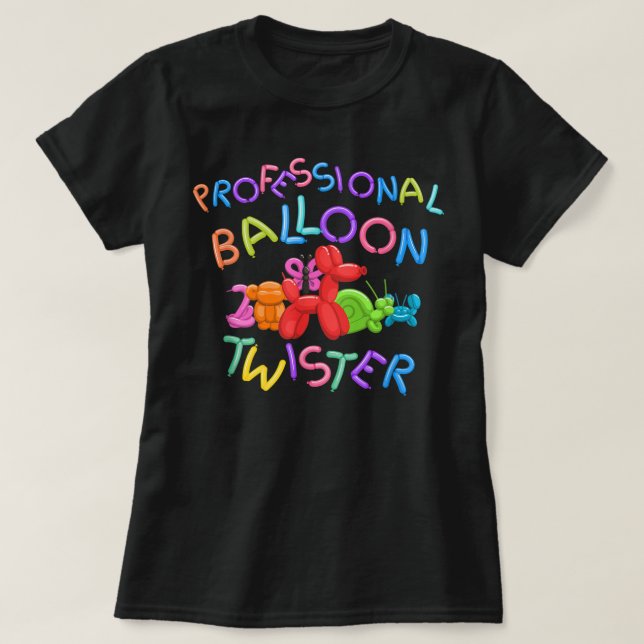 Camiseta Fiesta Gif de Twister Animal Profesional de Globo  (Diseño del anverso)