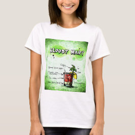 Camiseta Fiesta gracioso de la receta de BLOODY MARY