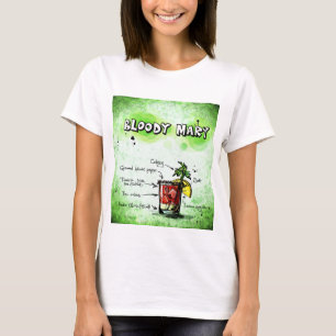 Camiseta Fiesta gracioso de la receta de BLOODY MARY