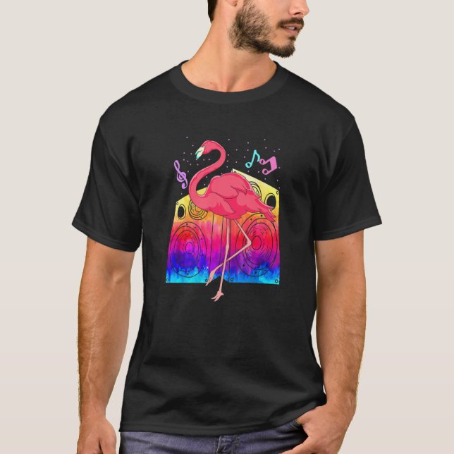 Camiseta Fiesta Guay Animal Exótico Música de Ave Rosa Trop (Anverso)