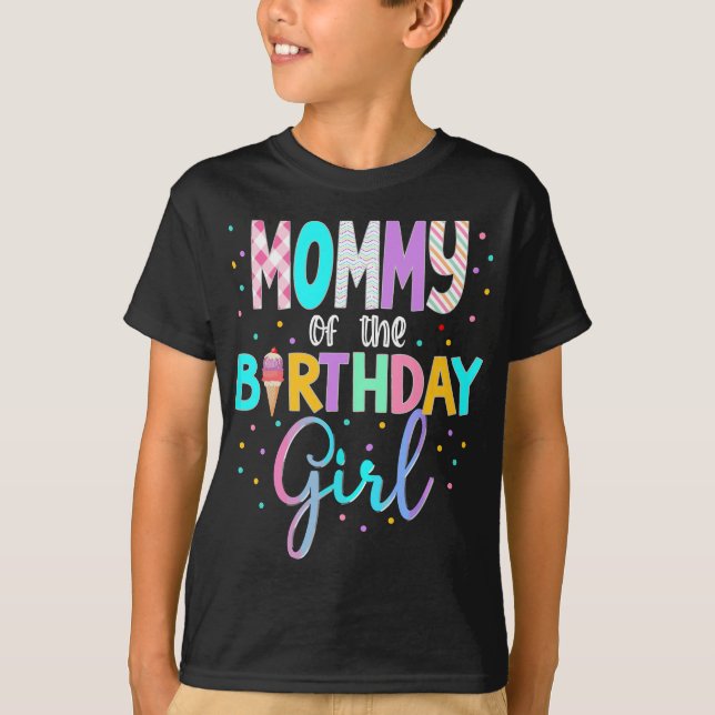 Camiseta Fiesta helado dulce tema de cumpleaños 1.3.º parti (Anverso)