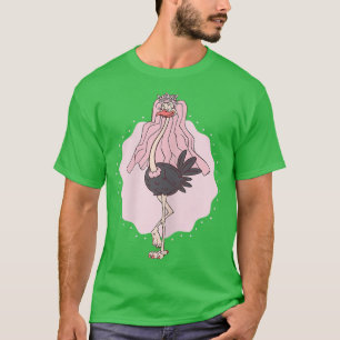 Camiseta Fiesta Hen Novia de avestruz divertida para mujere