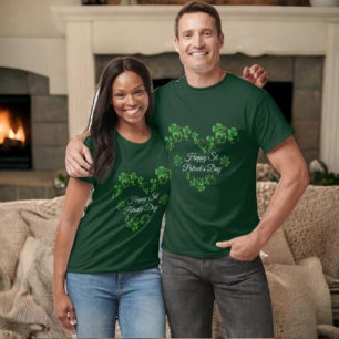 Camiseta Fiesta irlandés del Green Shamrock Vine
