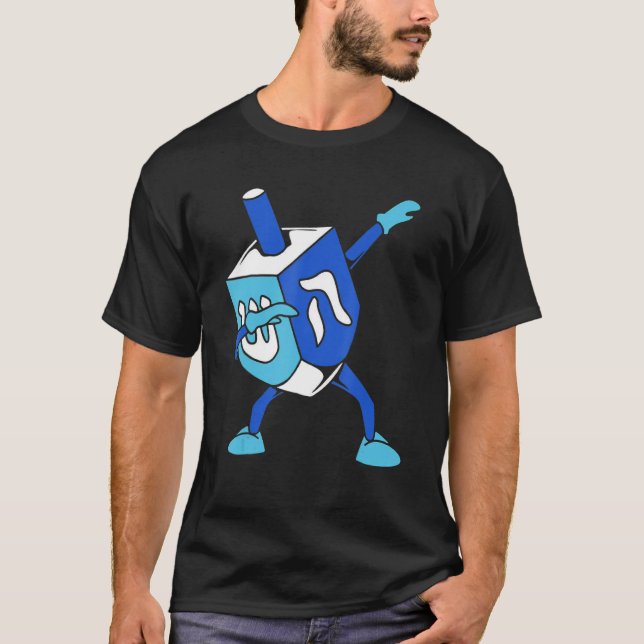 Camiseta Fiesta judía Dabbing Dreidel Hanukkah Chanukah P (Anverso)