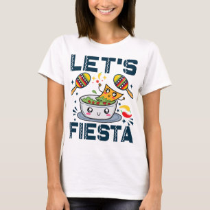 Camiseta Fiesta Kawaii Nachos y Guacamole Cinco De