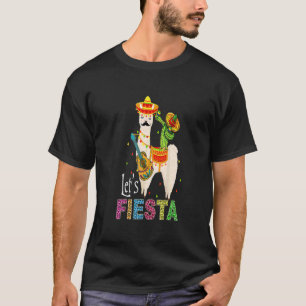 Camiseta Fiesta Llama Cinco de Mayo Cactus Sombrero M