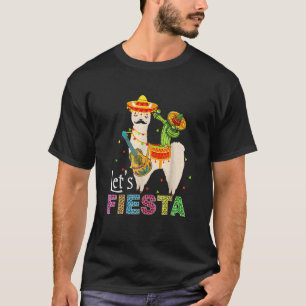 Camiseta Fiesta Llama Cinco de Mayo Cactus Sombrero M