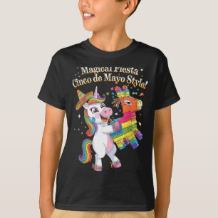 Camiseta Fiesta mágica de unicornios al estilo mexicano cin