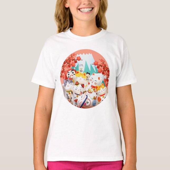 Camiseta Fiesta Manekineko Hanami (Anverso)