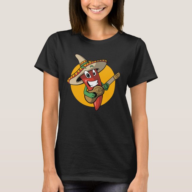Camiseta Fiesta Mexican Guitarists Chili Chili Guitarist (Anverso)