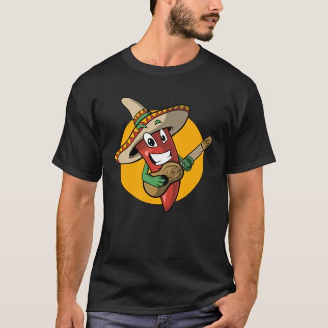 Camiseta Fiesta Mexican Guitarists Chili Chili Guitarist (Anverso)