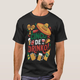 Camiseta Fiesta Mexicana De Bebida Frase Divertida Para Adu