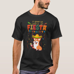 Camiseta Fiesta Mexicana de Cinco De Mayo ¡Vámonos Corgi