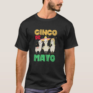 Camiseta Fiesta Mexicana de Llama Alpaca Cinco De Mayo