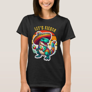 Camiseta Fiesta mexicana Dino Trex Cinco De Mayo Toddl