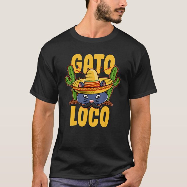 Camiseta Fiesta mexicana - Gato Loco (Anverso)