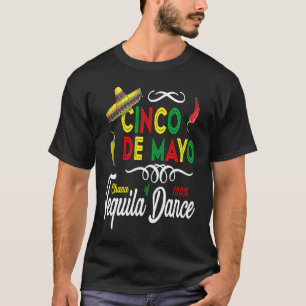 Camiseta Fiesta mexicana Sombrero Tequila Dance Cinco de Ma