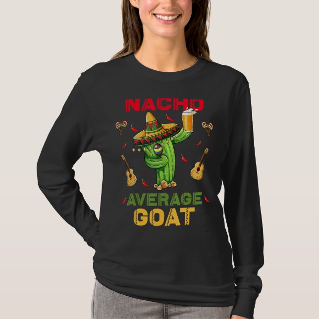 Camiseta Fiesta mexicano Nacho Promedio de Cabra Cinco De M (Anverso)