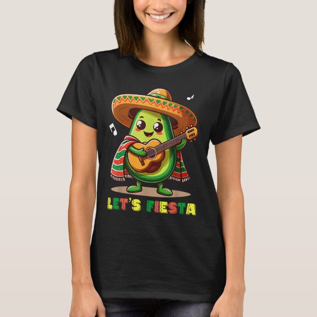 Camiseta Fiesta México - Aguacate Cinco De Mayo Fiesta (Anverso)