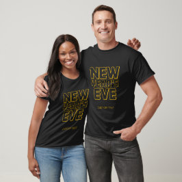Camiseta Fiesta Moderna de Nochevieja Básica