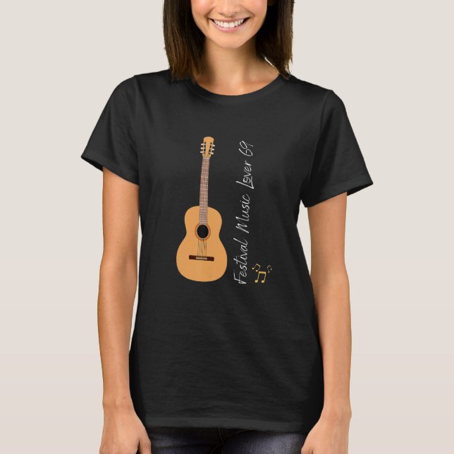 Camiseta Fiesta musical 69 notas de guitarra (Anverso)