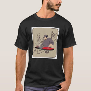 Camiseta Fiesta musical tradicional Lotería mexicana El DJ