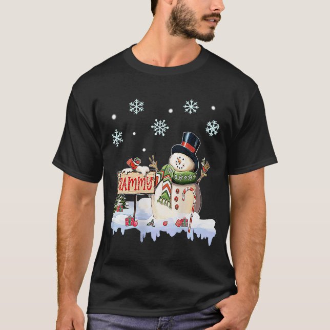 Camiseta Fiesta Navidades Freeze grammy de Snowman (Anverso)