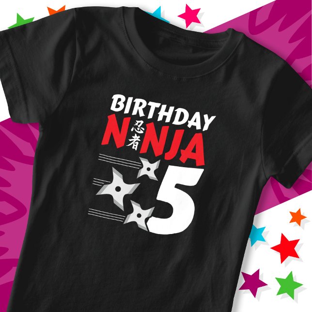 Camiseta fiesta Ninja de 5 años de edad tira a los niños de (Subido por el creador)