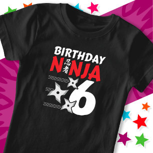 Camiseta fiesta Ninja de 6 años de edad tiene niños 6 años