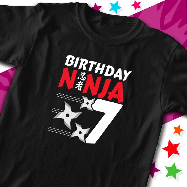 Camiseta fiesta Ninja de 7 años de edad tira a los niños de (Subido por el creador)