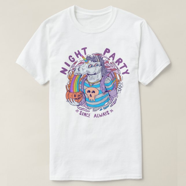 Camiseta Fiesta NOCTURNO - Unicornio (Diseño del anverso)