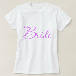 Camiseta Fiesta nupcial de lujo violeta de la novia el   de