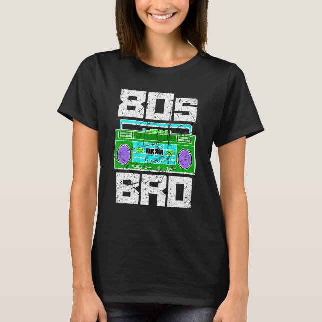 Camiseta fiesta Ochenta Hermano Cassette Pla (Anverso)