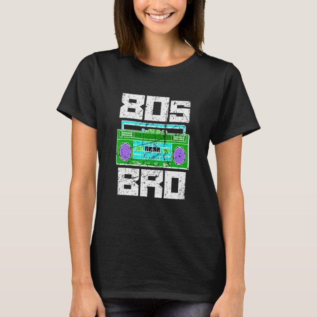 Camiseta fiesta Ochenta Hermano Cassette Pla (Anverso)