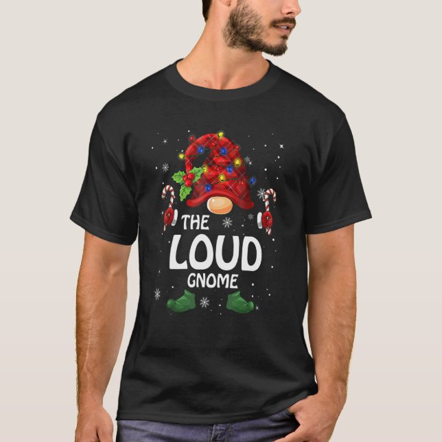 Camiseta Fiesta P de Navidades del grupo familiar Gnome Mat (Anverso)