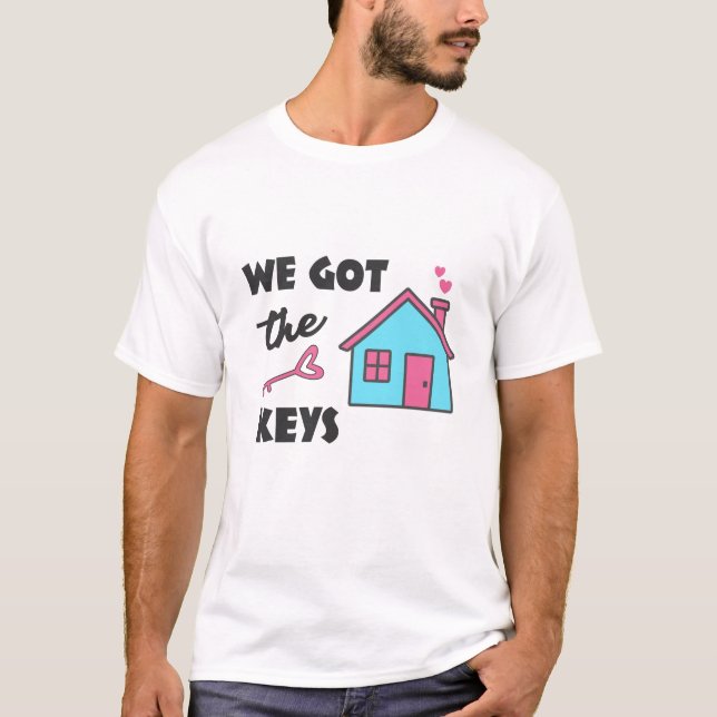 Camiseta Fiesta para el calentamiento de la casa Tenemos la (Anverso)